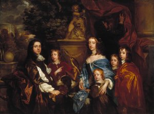 「サー・エドワード・ヘイルズとその家族」、1656年