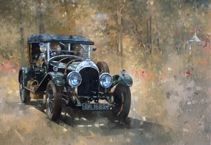 3リットルのBentley at Cottesbrooke（油彩・キャンバス 作： Peter Miller