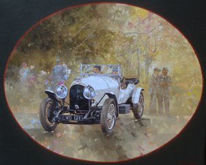 ケルマーシュの3リットルベントレー（キャンバスに油彩） 作： Peter Miller