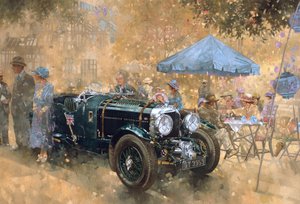 ベントレーとのガーデンパーティー（キャンバスに油彩） 作： Peter Miller
