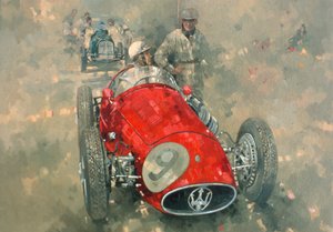 グッドウッド54ロイ・サルヴァドーリ（帆布に油彩） 作： Peter Miller