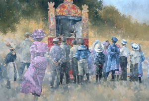 公園の日曜日（キャンバスに油彩） 作： Peter Miller