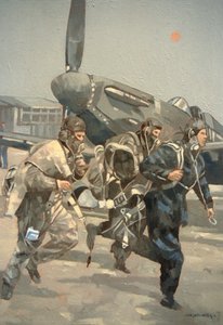 ベルが鳴ったとき（キャンバスに油彩） 作： Peter Miller