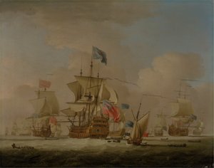 イギリス軍兵士とスループ 作： Peter Monamy