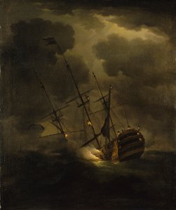 1744年10月4日、HMS「ビクトリー」の喪失 作： Peter Monamy