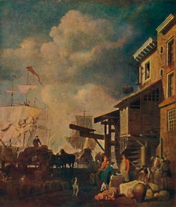 オールドイーストインディアワーフ、ロンドンブリッジ、c1700-1740、1904 作： Peter Monamy