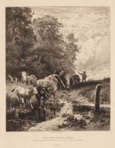 帰る群れ、c。 1885年。 作： Peter Moran