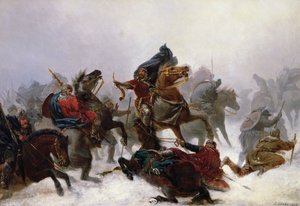 スヴェレ王の逃亡 作： Peter Nicolai Arbo