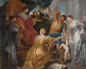 ソロモン王の裁き。 1617年頃 作： Peter Paul Rubens
