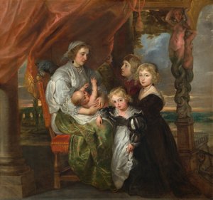 バルタザール・ガービエ卿の妻であるデボラ・キップとその子供たち、16291630 は問題を作り直しました。 1640年代半ば 作： Peter Paul Rubens