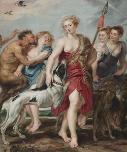 ダイアナと狩りのために出発する彼女のニンフ、c.1615 作： Peter Paul Rubens