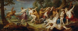 サテュロスたちに発見されたディアナとニンフたち 1635年頃 キャンバスに描かれた絵