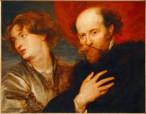 ヴァン・ダイクとルーベンスの理想的な二重の肖像 作： Peter Paul Rubens