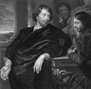 ピーター・パウル・ルーベンス卿（1577〜1640）の自画像（エングレーヴィング 作： Peter Paul Rubens
