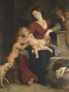 バスケットを持つ神聖な家族 作： Peter Paul Rubens