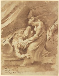 ホロフェルネスの首をはねるユディト 1609-10年頃 紙に水墨画 作： Peter Paul Rubens