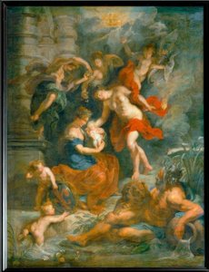 クイーンマリードメディチの誕生、フィレンツェ、1573年4月26日 作： Peter Paul Rubens