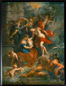 1573年4月26日、フィレンツェで王妃マリア・デ・メディチが誕生した。 作： ピーター・ポール・ルーベンス