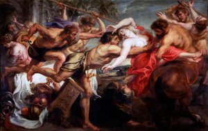"ヒッポダミアの誘拐、またはラピスとケンタウロス" 絵画 ピーテル・パウル・ルーベンス (1577-1640)1636-1638 Dim 183x286 cm マドリッド、プラド美術館 作： Peter Paul Rubens