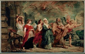 ソドムを去るロトとその家族 作： Peter Paul Rubens
