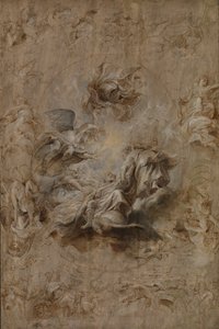 宴会場の天井の複数のスケッチ 作： Peter Paul Rubens
