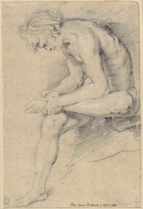 スピナリオのポーズで裸の若者 作： Peter Paul Rubens