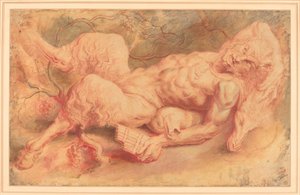 パン リクライニング、おそらく c. 1610年。 作： Peter Paul Rubens