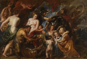 平和と戦争、火星から平和を守るミネルヴァ（油彩・キャンバス 作： Peter Paul Rubens