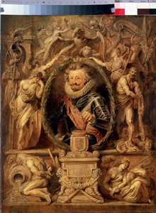 Charles Bonaventure de Longueval、Comte de Bucquoy (1571-1621) の肖像 (Charles Bonaventure de Longueval、Comte de Bucquoy の肖像)。 Peter Paul (Pierre-Paul) Rubens (または Peter Paul または Petrus Paulus) (1577-1640) による絵画。 油彩、木、62 x 50 c 作： Peter Paul Rubens