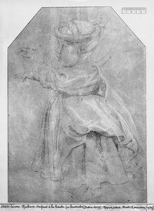 アーティストの娘イザベルヘレンルーベンスの肖像、1636年（ピエールノワール、赤チョーク、茶色の紙に白いハイライト） 作： Peter Paul Rubens