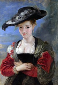 スザンナ・ルンデンの肖像（？）（麦わら帽子）c.1622-5（パネルに油彩） 作： Peter Paul Rubens
