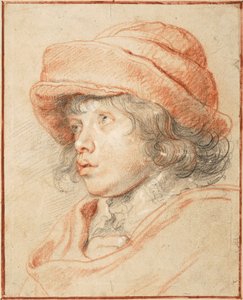 赤いフェルトの帽子をかぶったルーベンスの息子ニコラス、1625〜1627年 作： Peter Paul Rubens