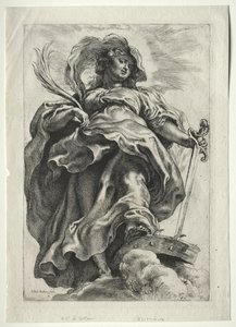 雲の中の聖カタリナ 作： Peter Paul Rubens