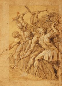 橋を破壊する兵士、 作： Peter Paul Rubens