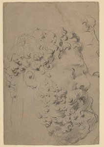 低い視点から見たファルネーゼヘラクレスの頭部と輪郭の研究 作： Peter Paul Rubens