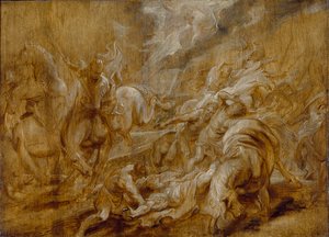 聖パウロの回心、c1616-1620 作： Peter Paul Rubens