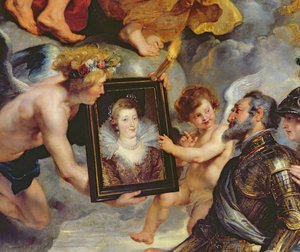 メディチサイクル：アンリ4世（1553-1610）マリー・ド・メディチの肖像画（1573-1642）1621-25（17689の詳細）