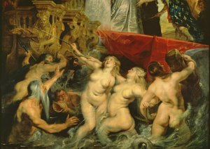 メディチサイクル：マルセイユでのマリー・ド・メディチの下船 作： Peter Paul Rubens