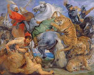 タイガーハント、1616年 作： Peter Paul Rubens
