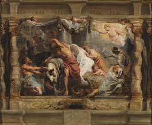 偶像崇拝をめぐる聖体の勝利、1625〜1626年 作： Peter Paul Rubens