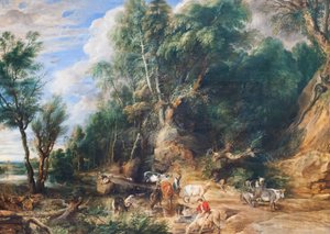 The Watering Place、c.1615-22（オークに油彩） 作： Peter Paul Rubens