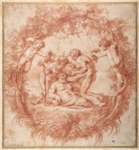 タッツァ・ファルネーゼのデザイン（紙に赤チョーク、グワッシュ 作： Peter Paul Rubens