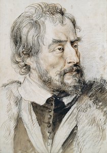トーマス・ハワード（1585-1646）アランデルの第2伯爵（鉛筆、ペン、インク、紙で洗う） 作： Peter Paul Rubens