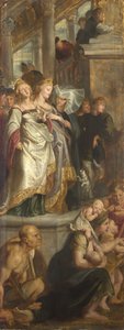 3人の女性の目撃者。高祭壇画のスケッチ、聖バーヴォ、ゲント、1612 作： Peter Paul Rubens