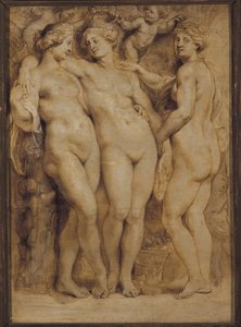三つのグレイセス ( モノクローム・ペインティング 作： Peter Paul Rubens