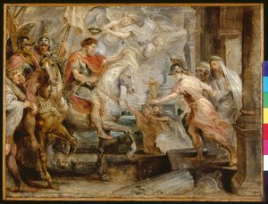コンスタンティヌス帝のローマへの凱旋入場（木に油彩） 作： Peter Paul Rubens