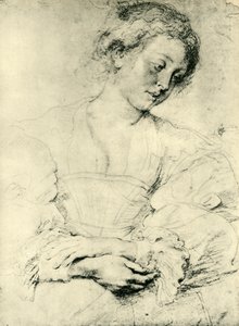 折り畳まれた手を持つ若い女性、1629-1630、1943年。 作： Peter Paul Rubens