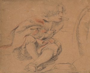 座っている若い男性 作： Peter Paul Rubens
