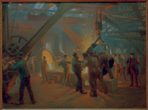 Burmeister＆Wain製鉄所で 作： Peder Severin Krøyer