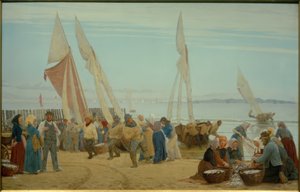 ホーンベックでの明日。漁師が上陸 作： Peder Severin Krøyer